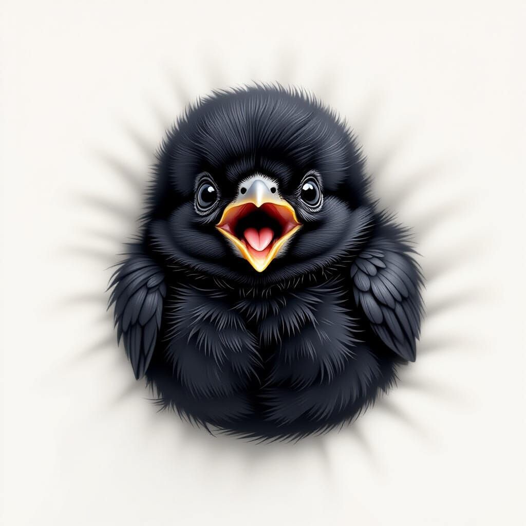 A black sparrow baby