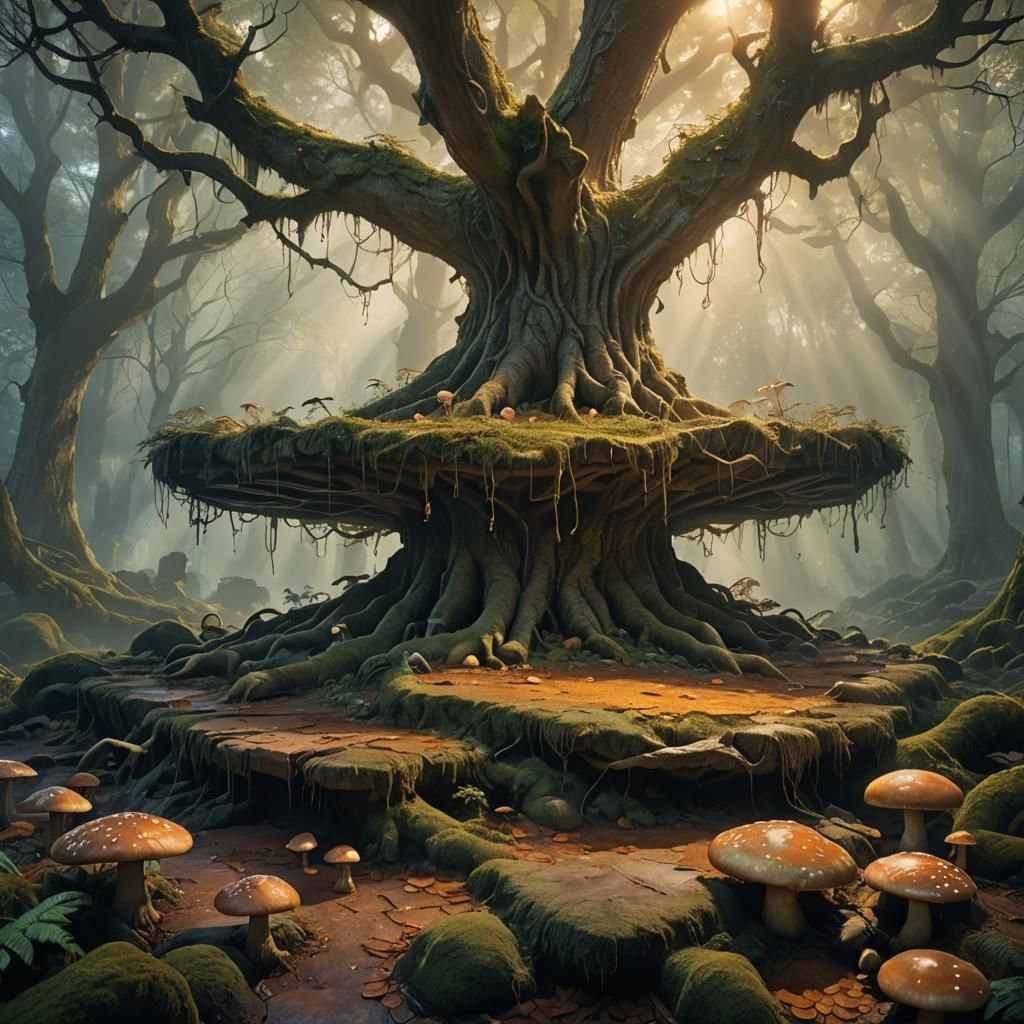 Mystical Forest Platform Concept Art