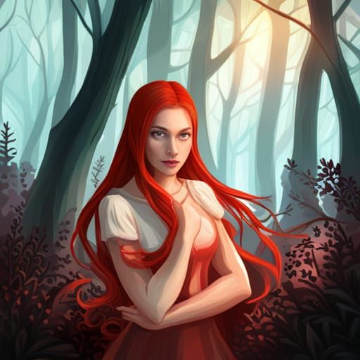 Enchanted Woodland: Little Red Riding Hood Portrait