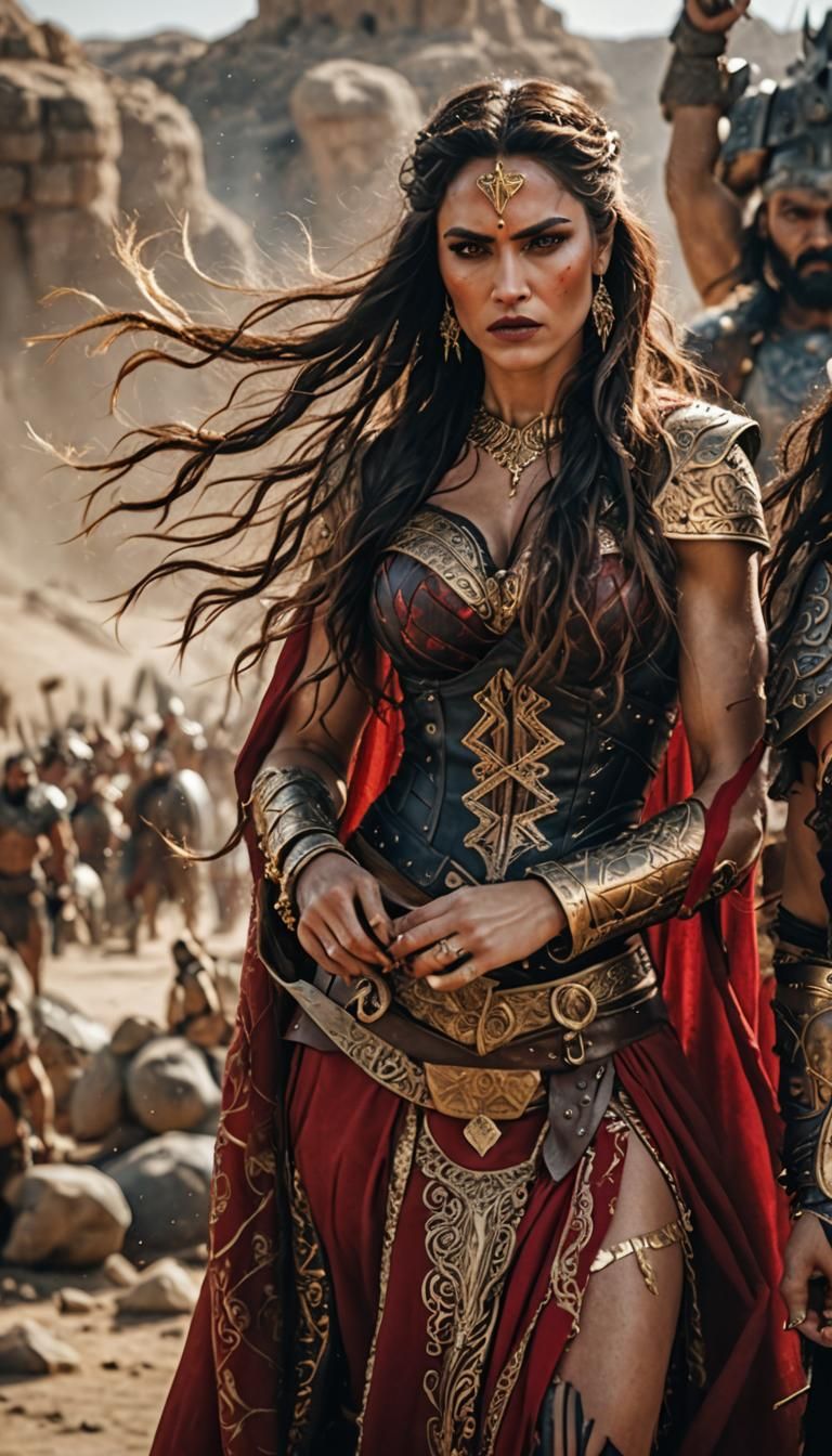 Babylonian Warrior Woman in Epic Cinematic Style