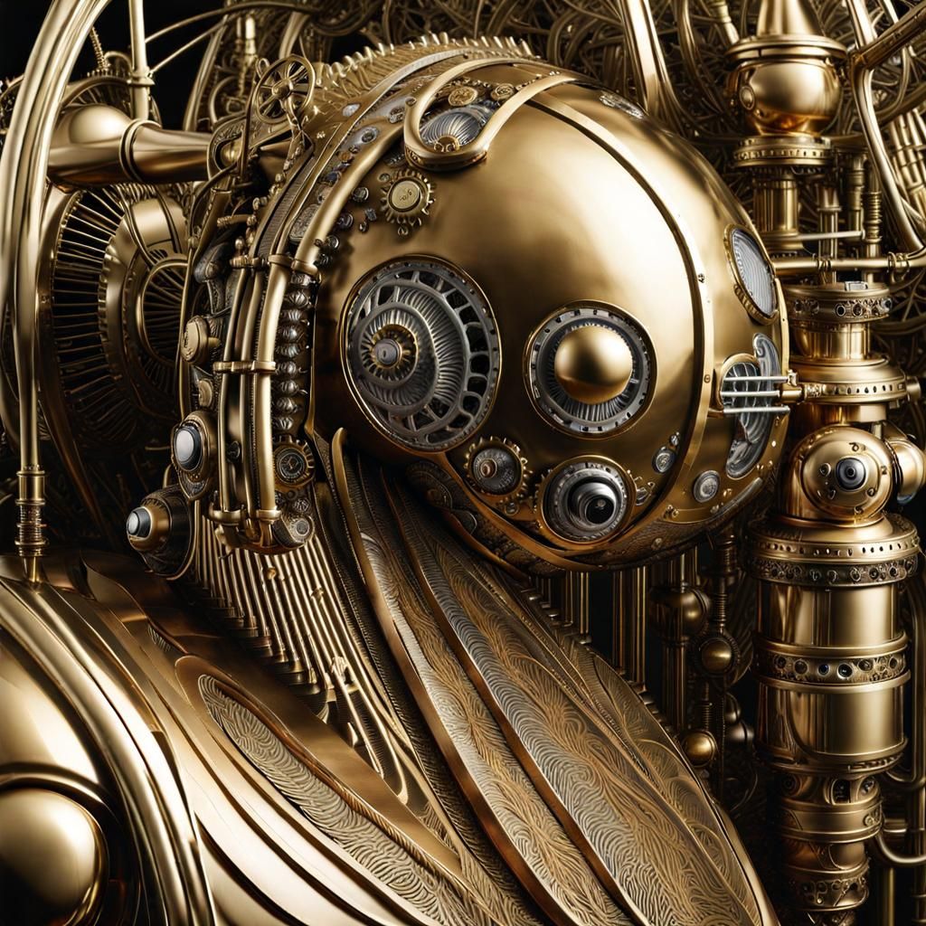 Alien Pinch Hitter in Steampunk Pop Surrealism