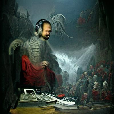 Horrific Djinn Illustration in Dark Fantasy Style