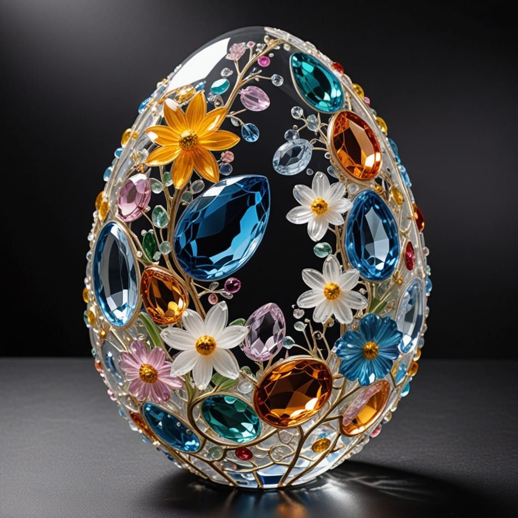 Elegant Crystal Easter Egg Masterpiece