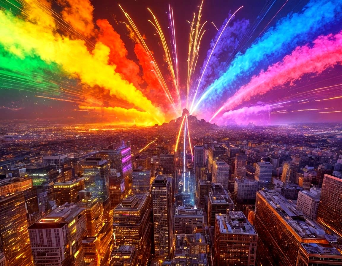 Vibrant Neon Cityscape in 4K HDR