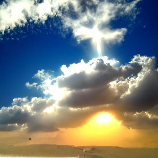 Heavenly Sunshine Illuminates Holy Landscape