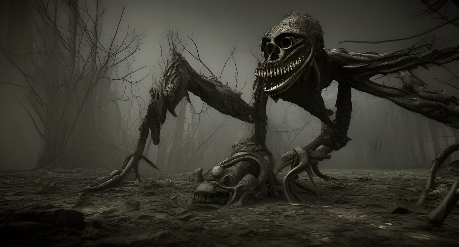 Post-Apocalyptic World Destroyed by Cyclopean Deity