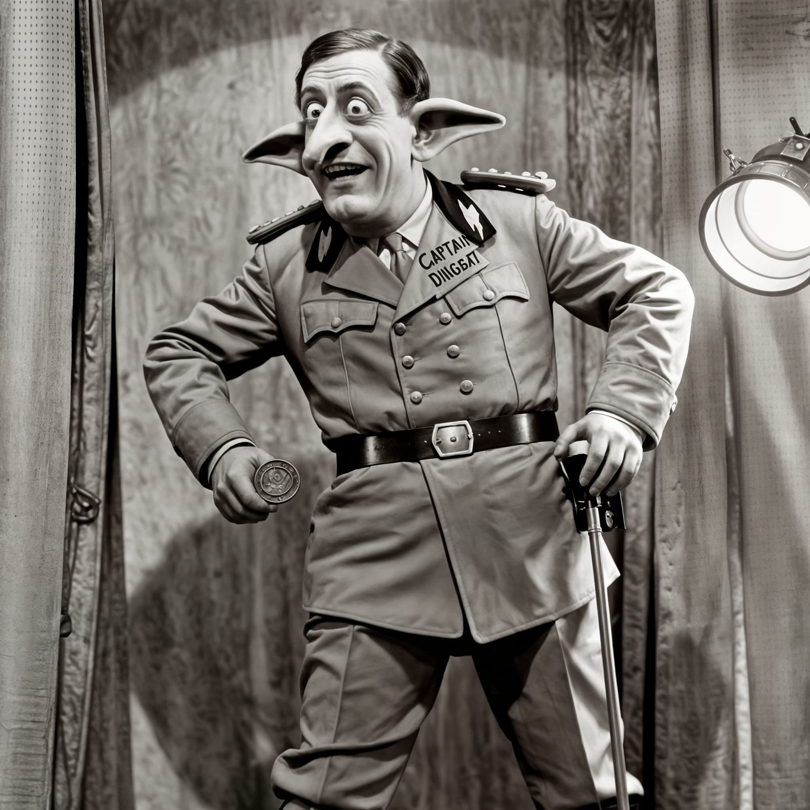 Comical 1930s Character Portrait