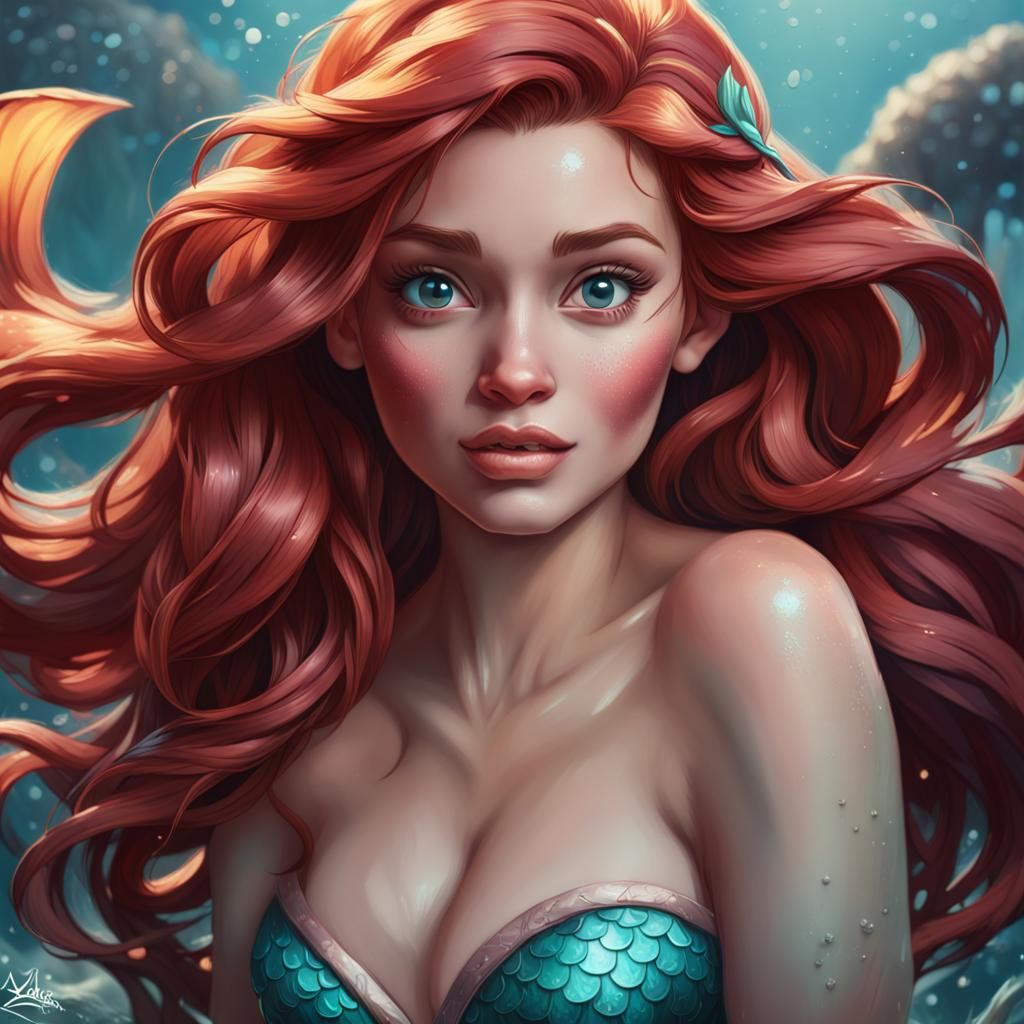 Ariel Portrait in Art Nouveau Style