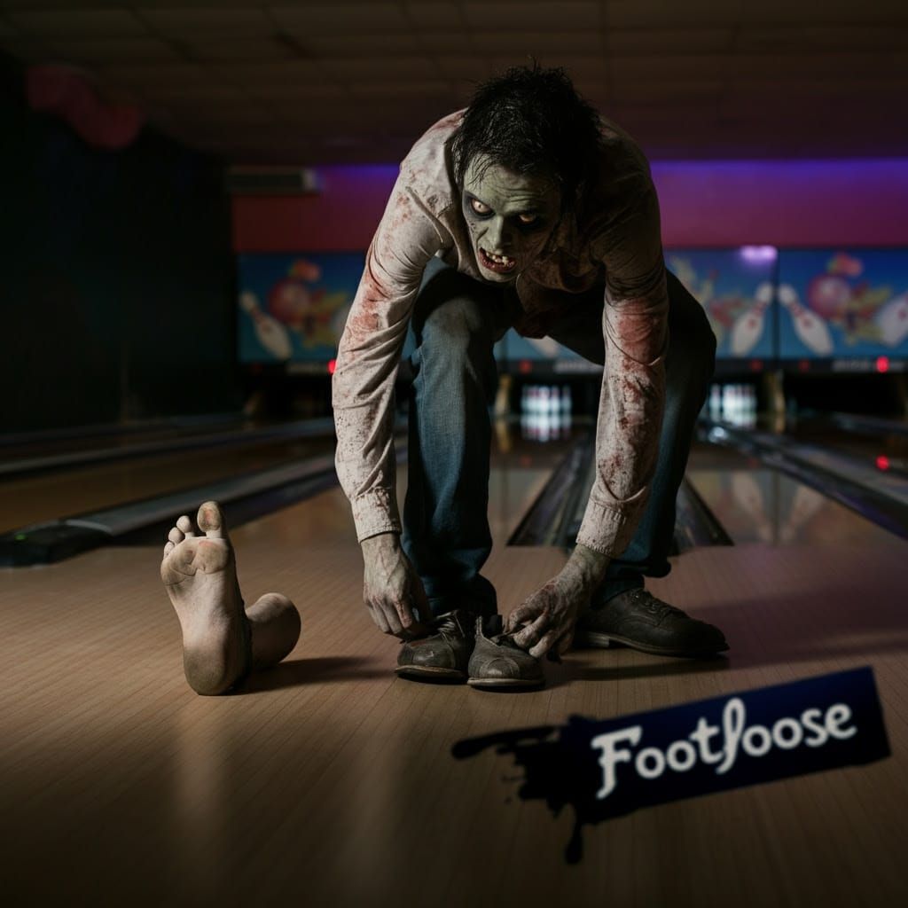 Zombie Laces Up in Abandoned Bowling Alley