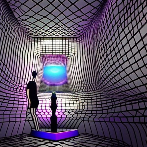 Dreamlike Liminal Spaces in Vaporwave Style