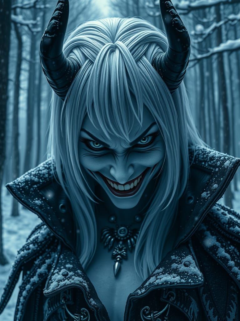 Cruella De Vil Portrait in Hyperrealistic Style