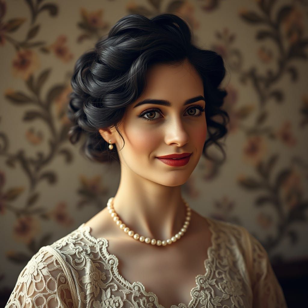 Edwardian Lady in Sepia Tones