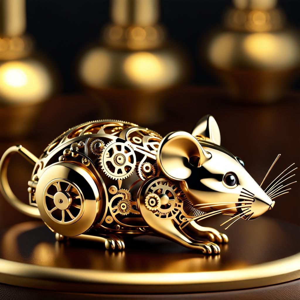 Clockwork Mouse: Ultra-Photorealistic Metal Automaton