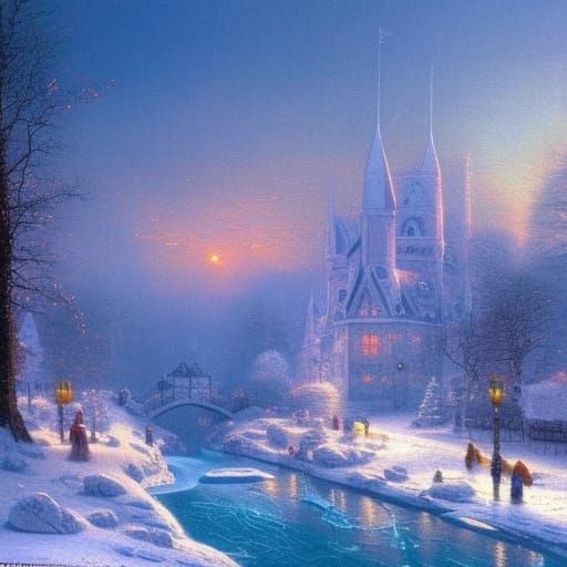 Ethereal Frozen City at War