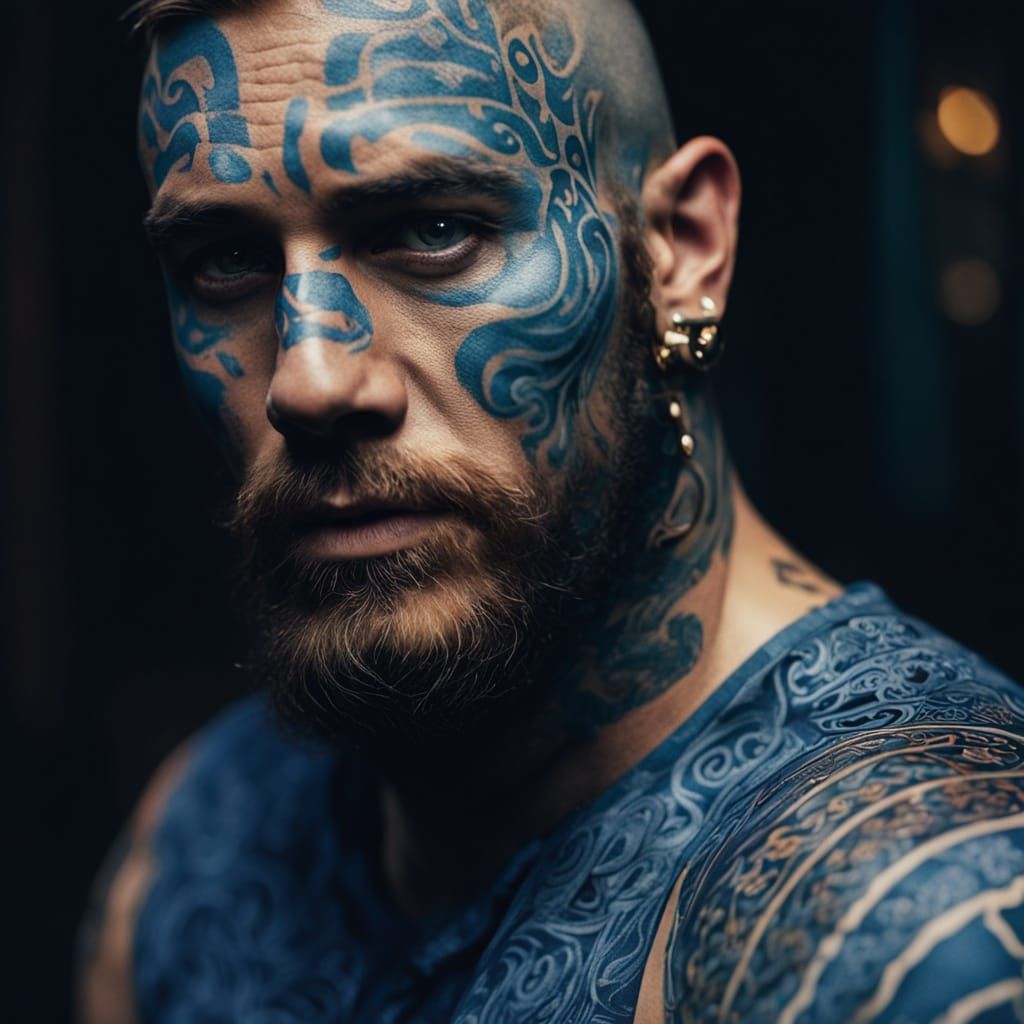 Realistic portrait. Scottish Pict man, of the Early Middle A...