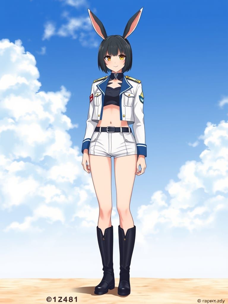 Hyper Realistic Space Force Captain in Tropical Whites