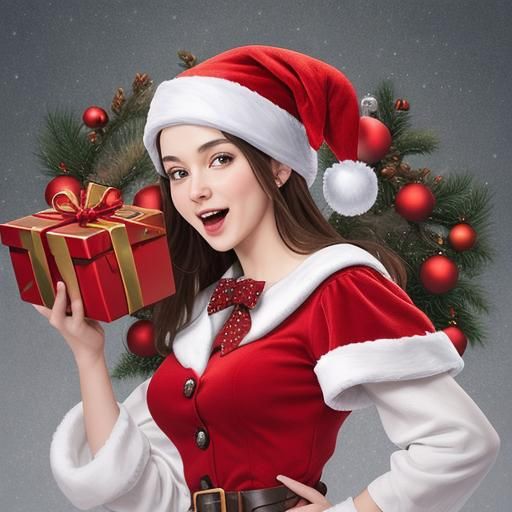 Classic Christmas Scene: Holiday Season's Joy