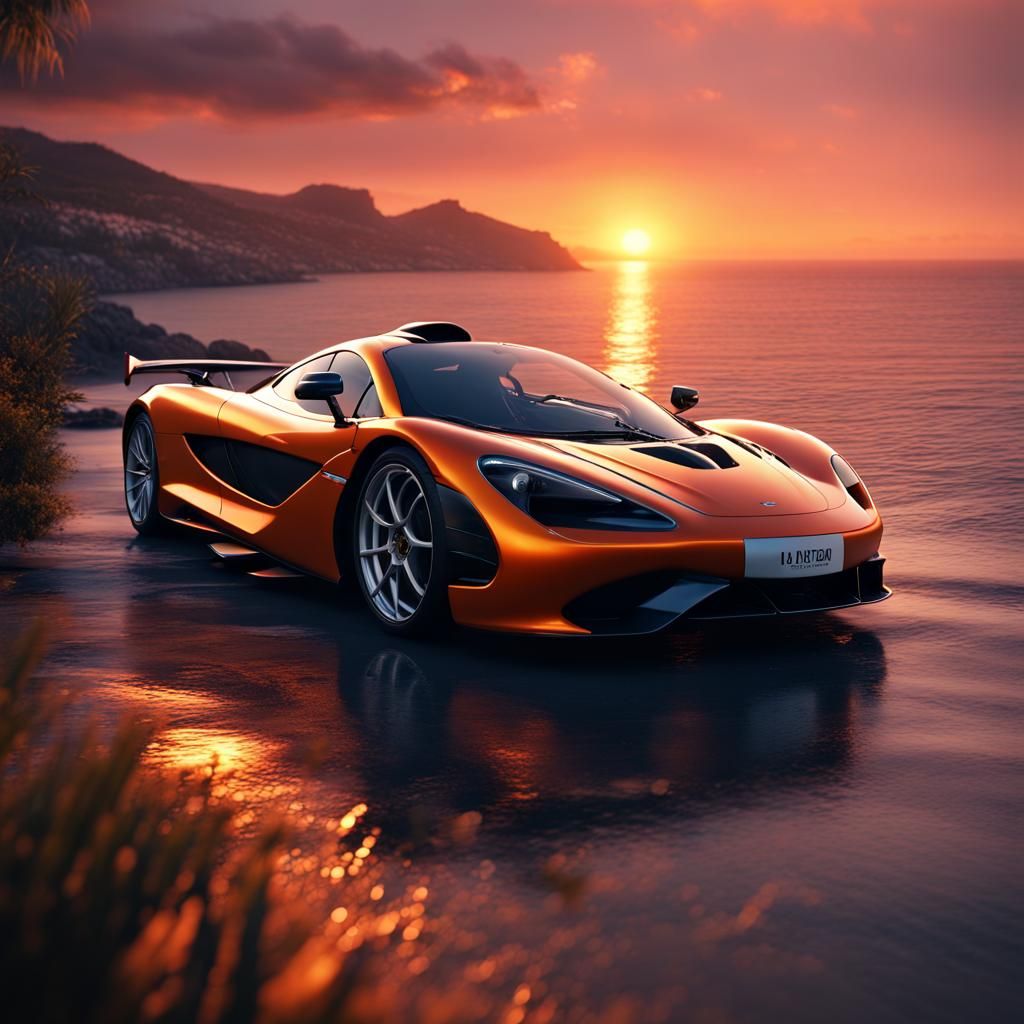 McLaren F1 Sunset View in Detailed Matte Painting