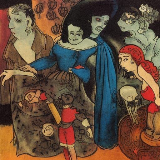 Horror Fairytale: Cinderella and Snow White Together