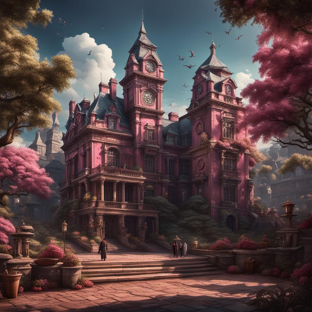 Dark Academia Mystery Man in Detailed Matte Painting