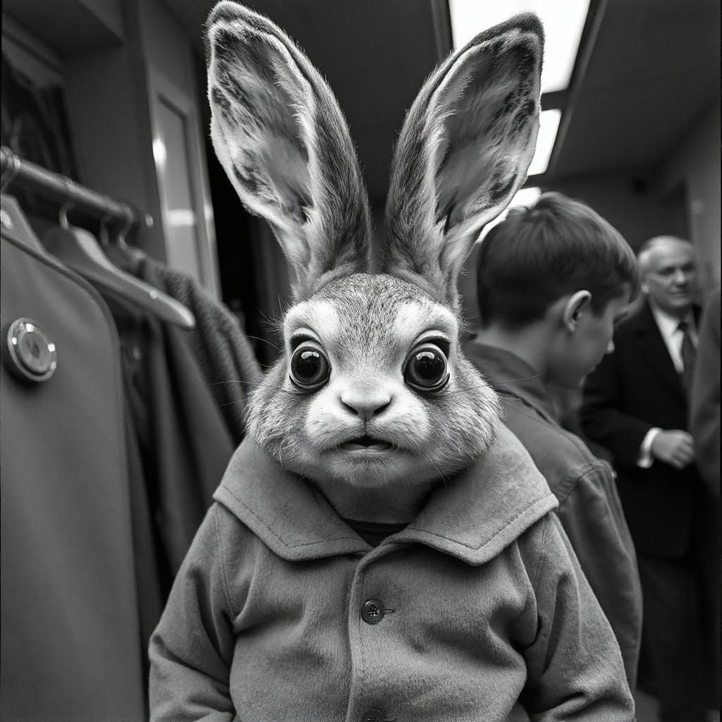 Surreal Caricature of a Bizarre Bunny-like Creature