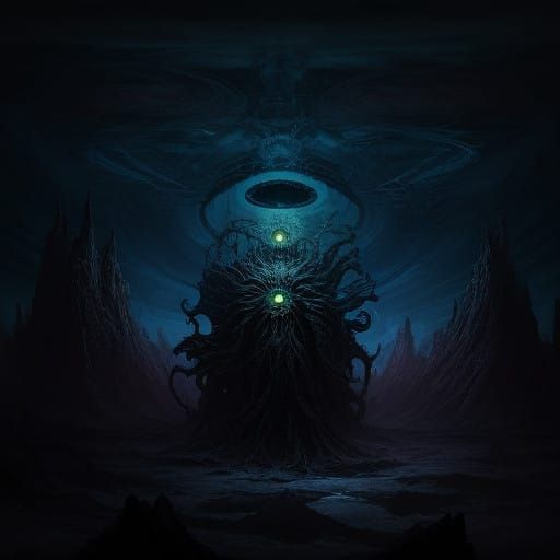 Ethereal Cosmic Horror in a Desolate Starless Expanse