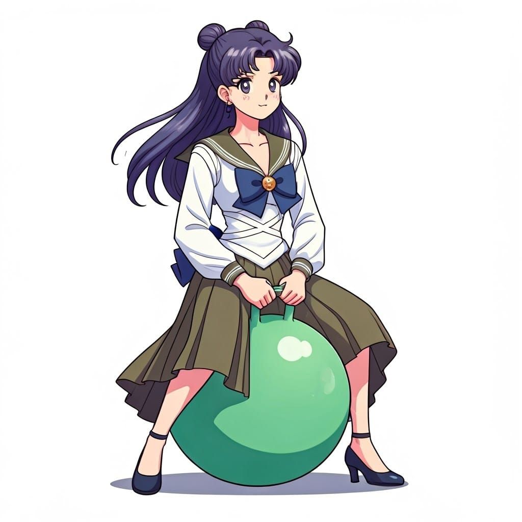 Sailor Moon-Inspired Makoto Kino in Vibrant Manga Style