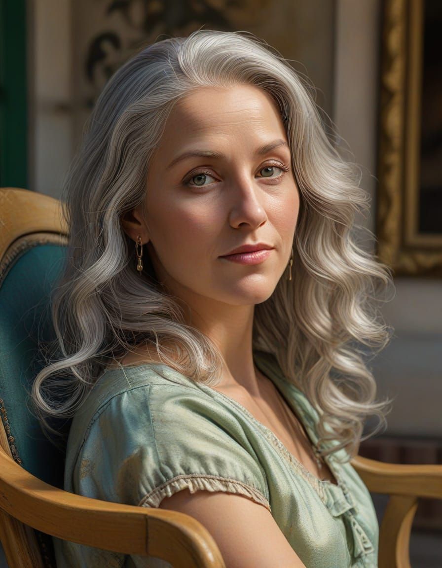 Elegant Woman in Golden Hour Light