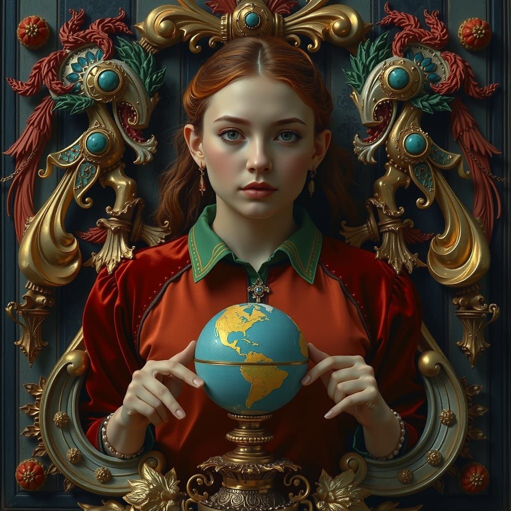 Hyperrealistic Sculpture of Abstract Forms in Vivid Colors