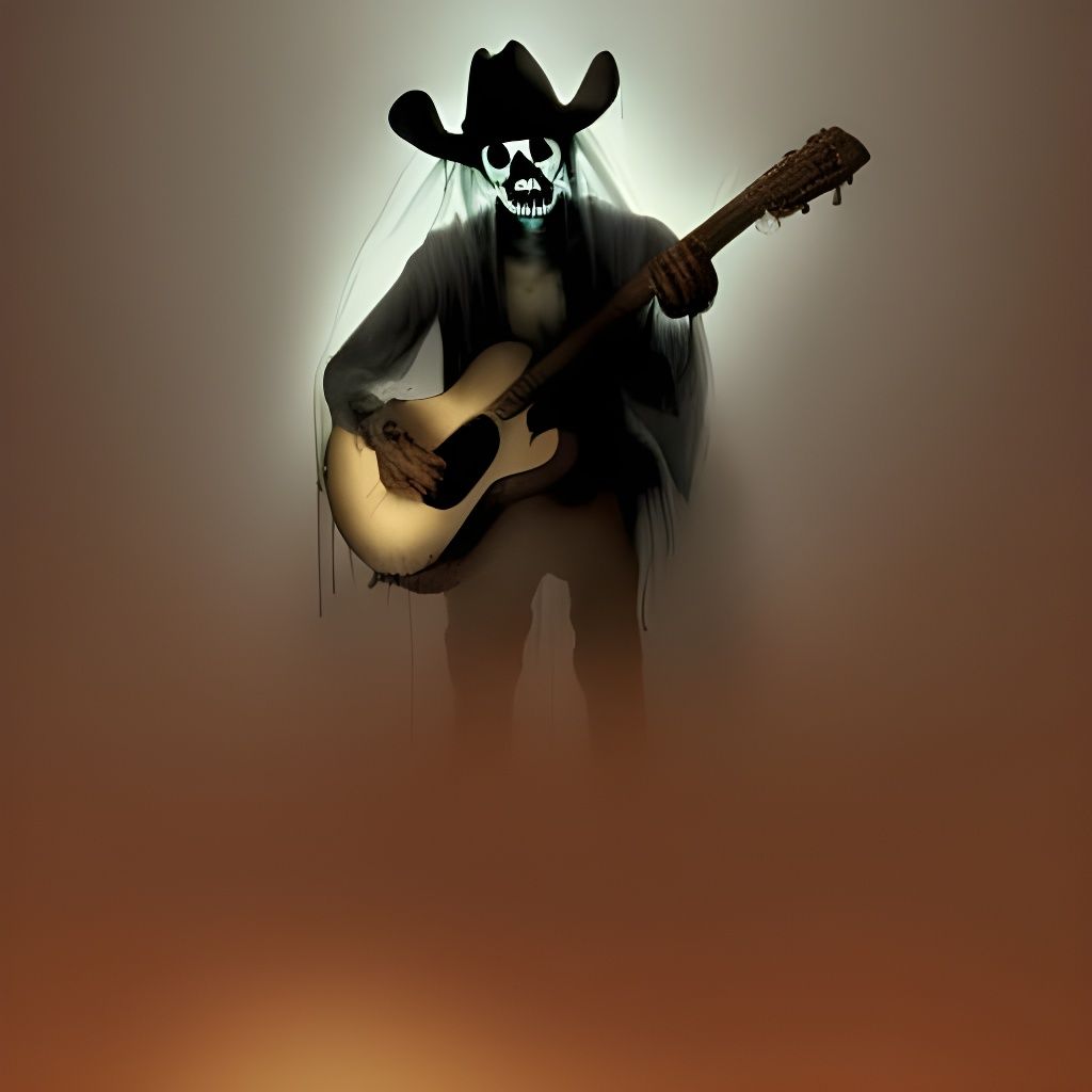 Eerie Ghosts Perform Ghostly Music in Cowboy Hats