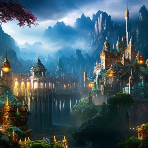 Epic Fantasy Kingdom: Digital Matte Painting