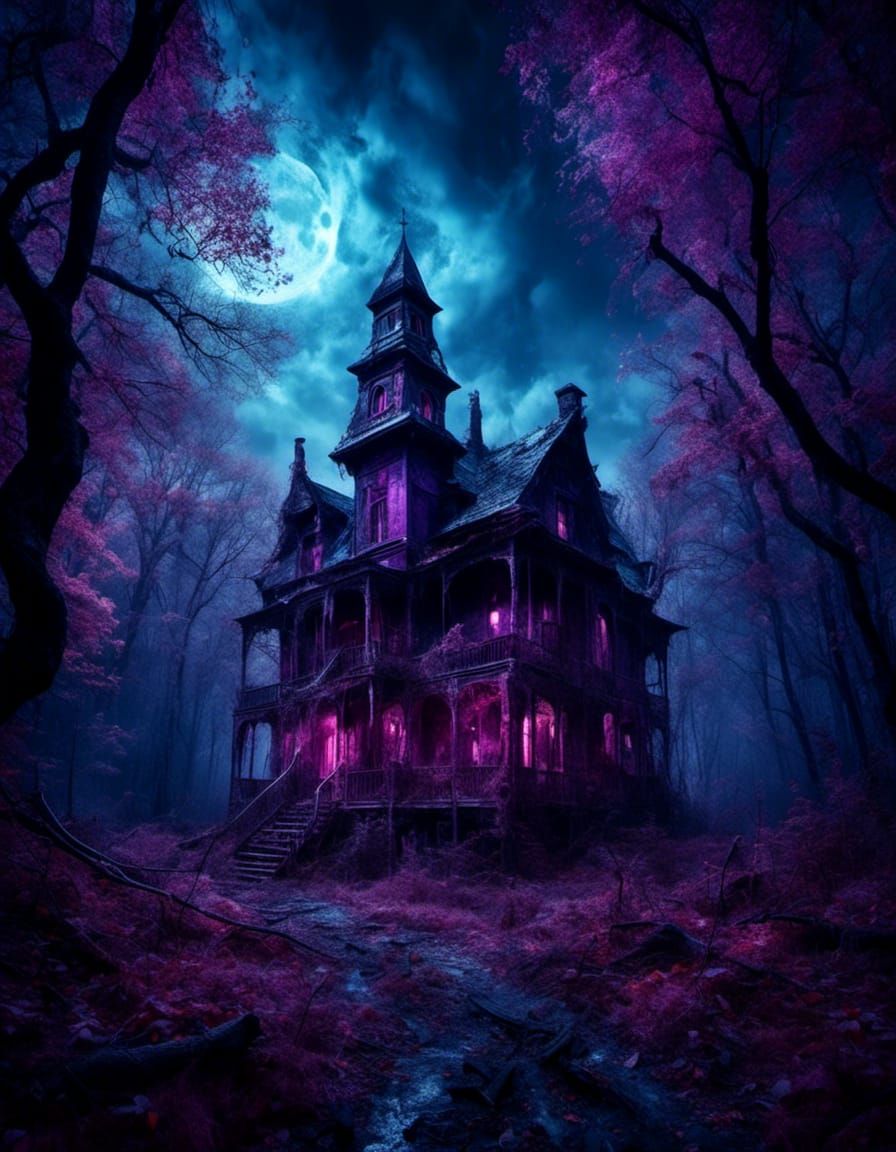 Haunted Witch House in Desolate Swamp