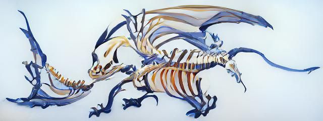 Dragon Skeleton Digital Rendering