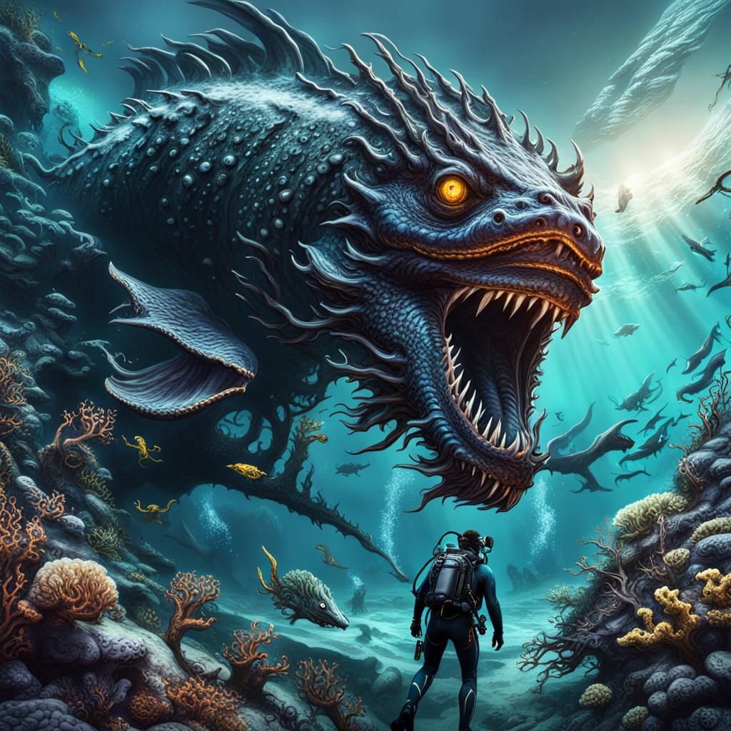 Scuba Diver's Terrifying Sea Monster Encounter
