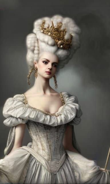 Marie Antoinette Portrait in Baroque Style