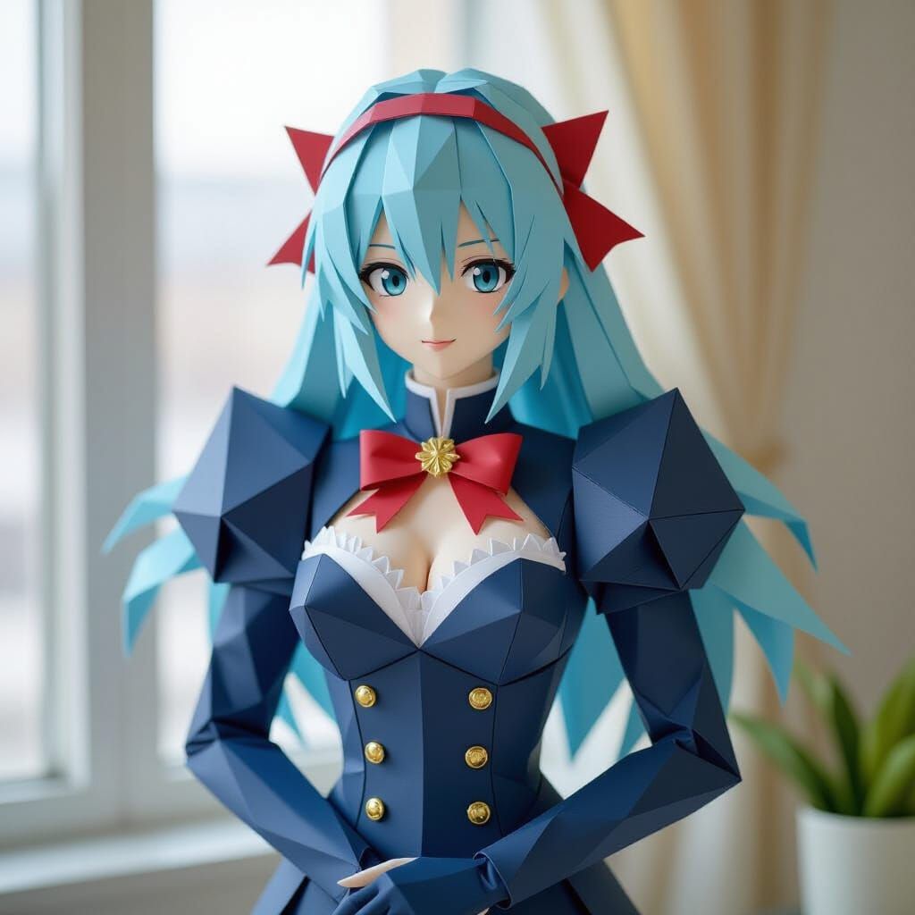 Paper Parasite Eve: An Origami Papercraft Sculpture