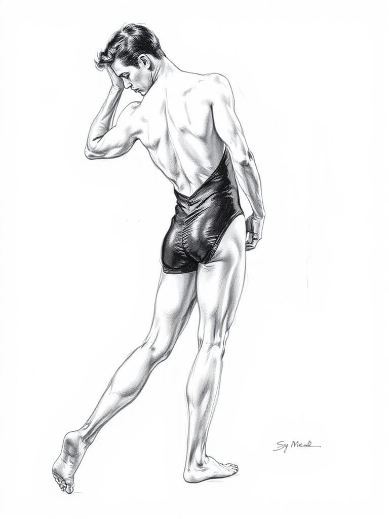 art by Syd Mead, Hand drawn rough pencil sketch 3