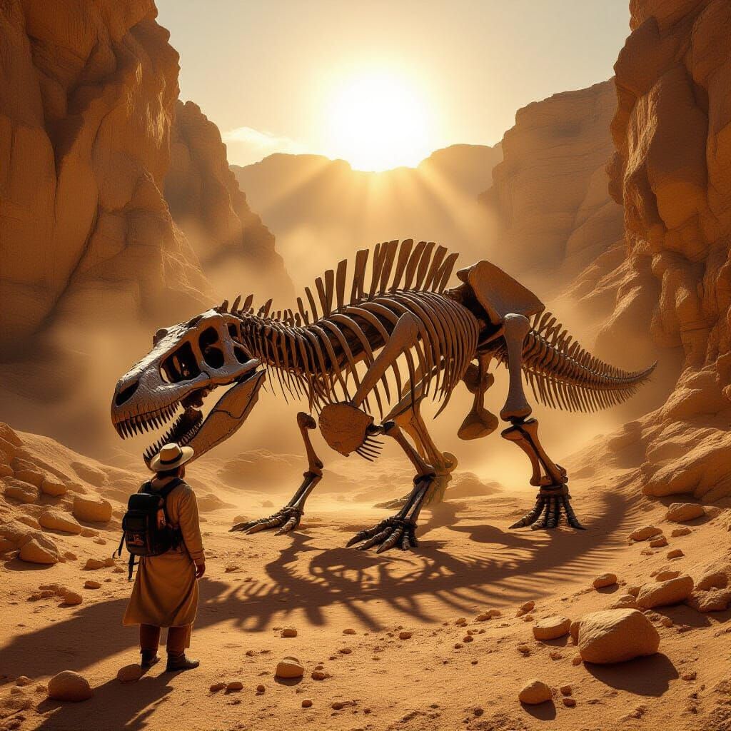Archeologist Discovers Giant Dinosaur Fossil in Desert Canyo...