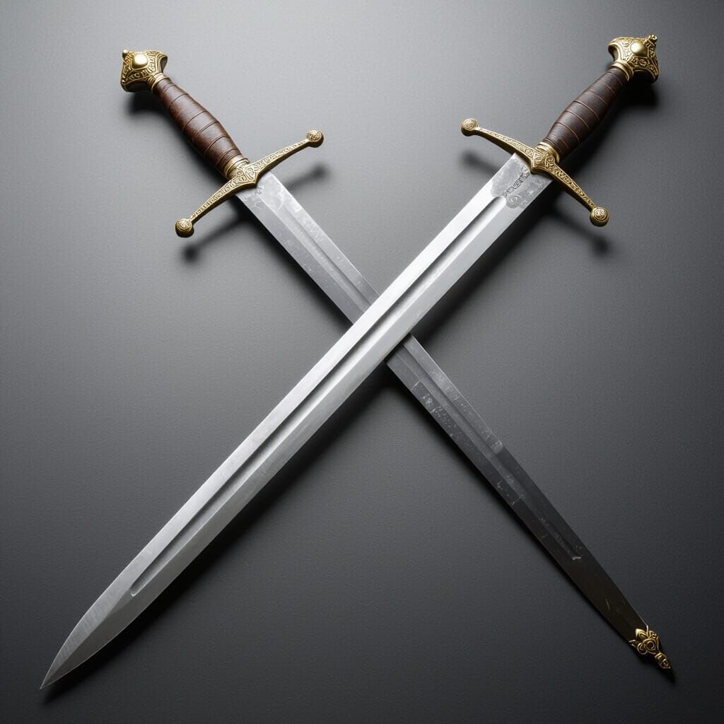 Minimalist Toledo Espada Ropera Rapier on Black