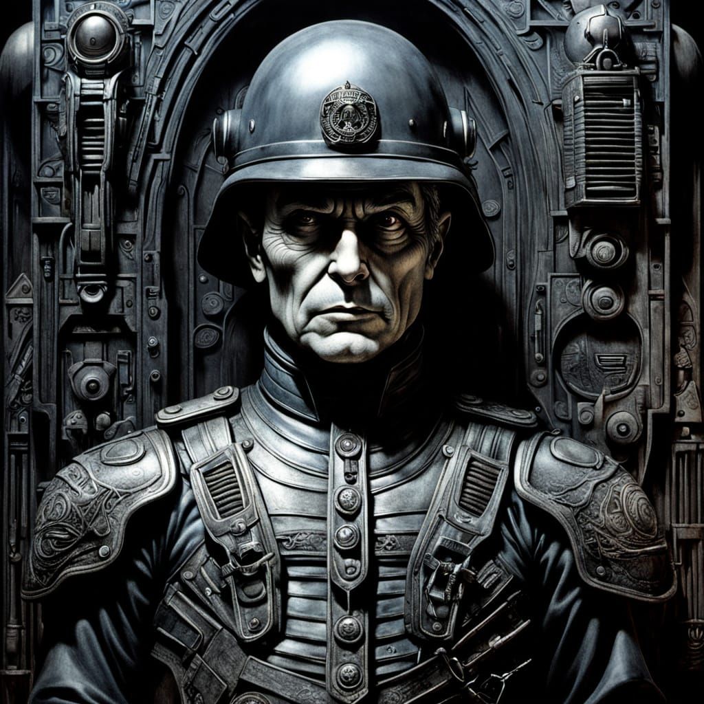 Surreal Officer in H.R. Giger's Dark Vision