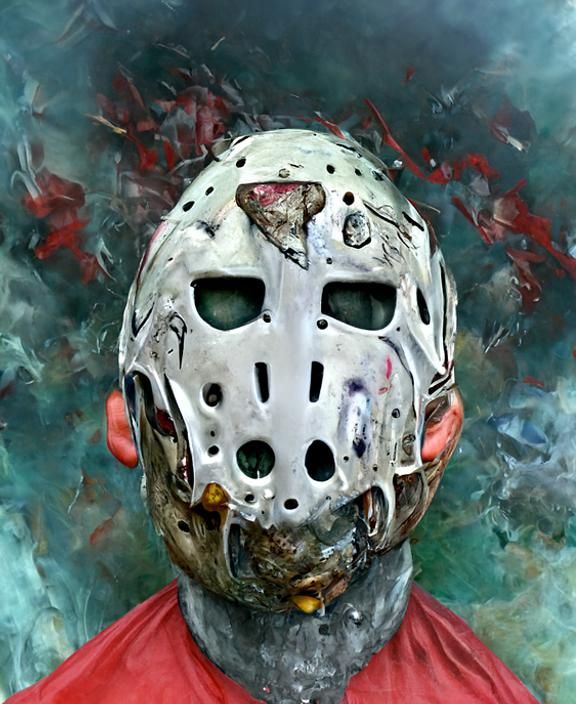 Creepy Jason Voorhees Portrait in Renaissance Style