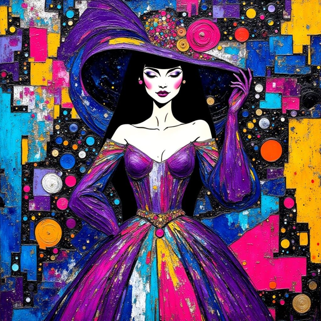 Virgin Mary in Pop Art Style