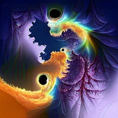 Abstract Fractal Art: Souls Colliding