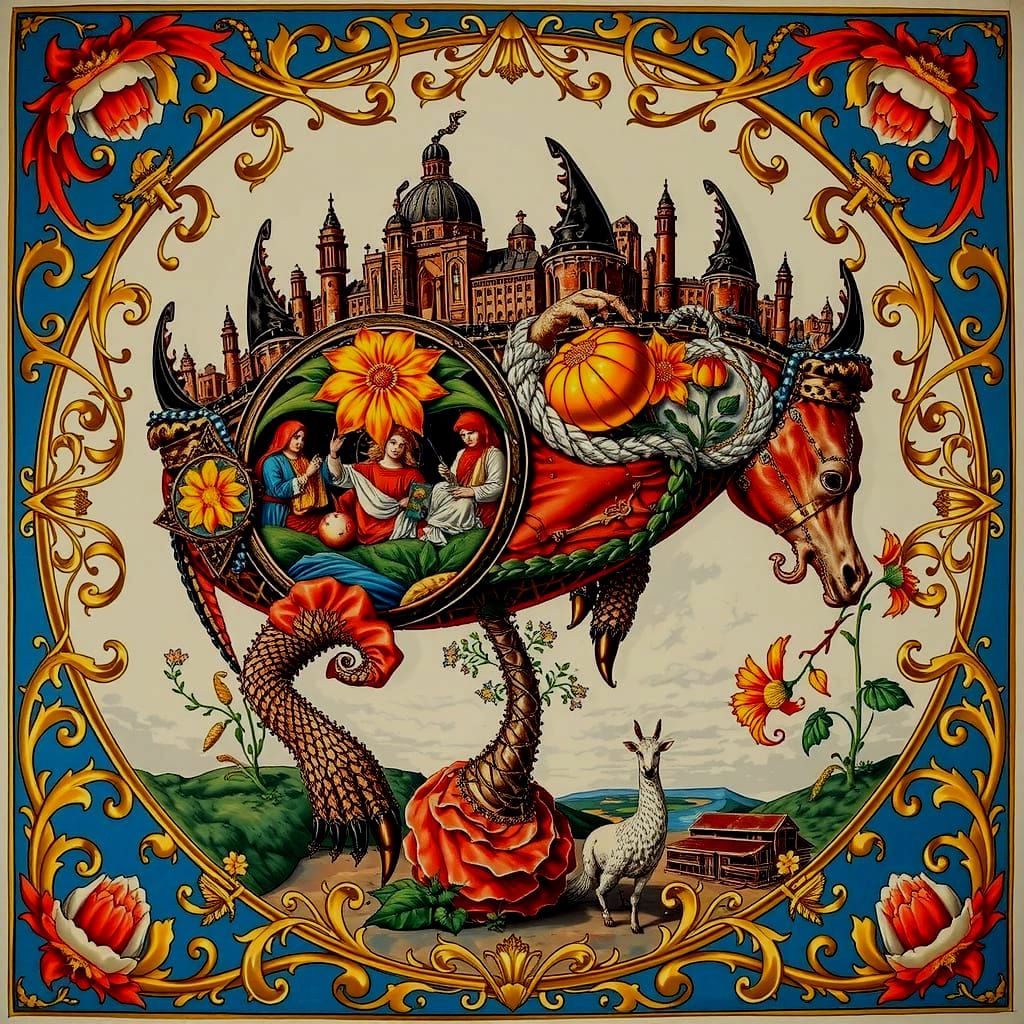 Seraphinianus Sculpture of Reflected Glory in Art Deco Style