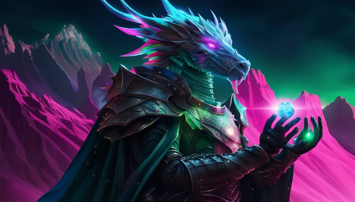 Dragon Knight Projecting Hologram of Castle