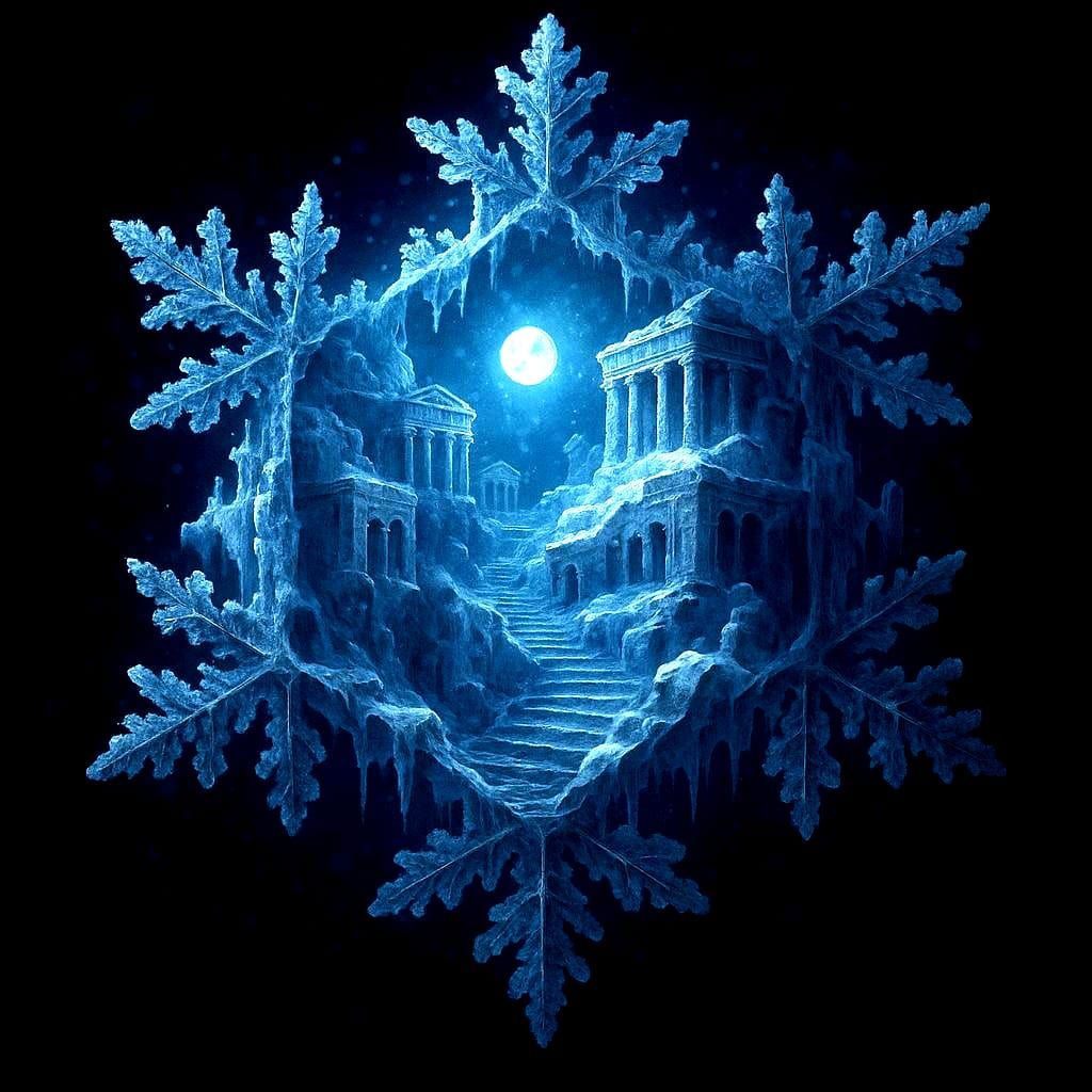 Icy Snowflake Reveals Ancient Civilization