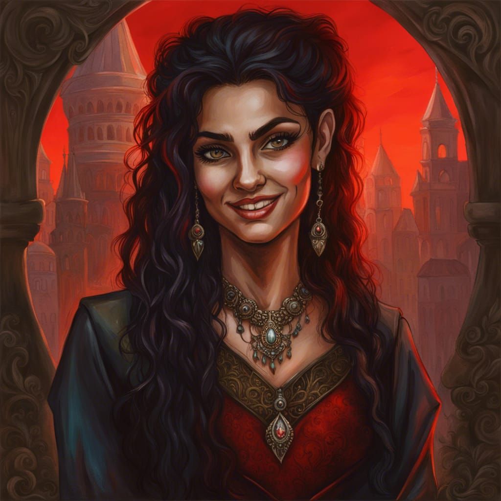 Ornate Portrait of Arabian Gnome Rogue