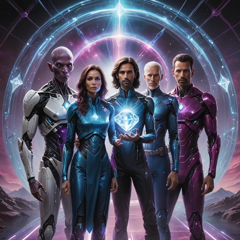 Extraterrestrial Entities with Crystal Diamond in Hangar