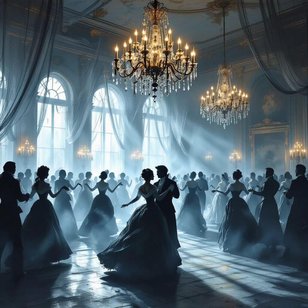 Ghostly Waltz in a Decaying Ballroom