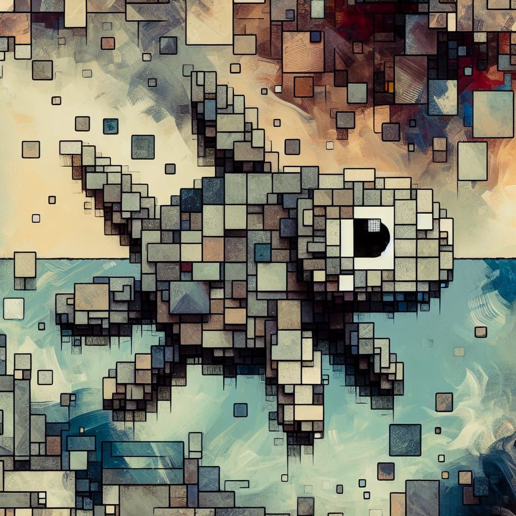 Cubism - Abstract Box Turtle